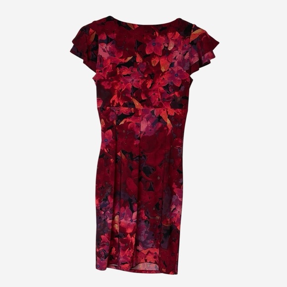 Lauren Ralph Lauren Flutter Sleeve Floral Print Dress - Picture 7 of 12